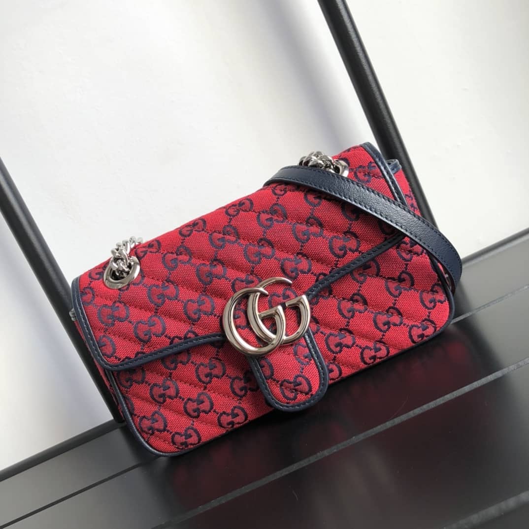 Gvc*1 GG Marmont Mini Matelasse Shoulder Bag Replica Red 446744