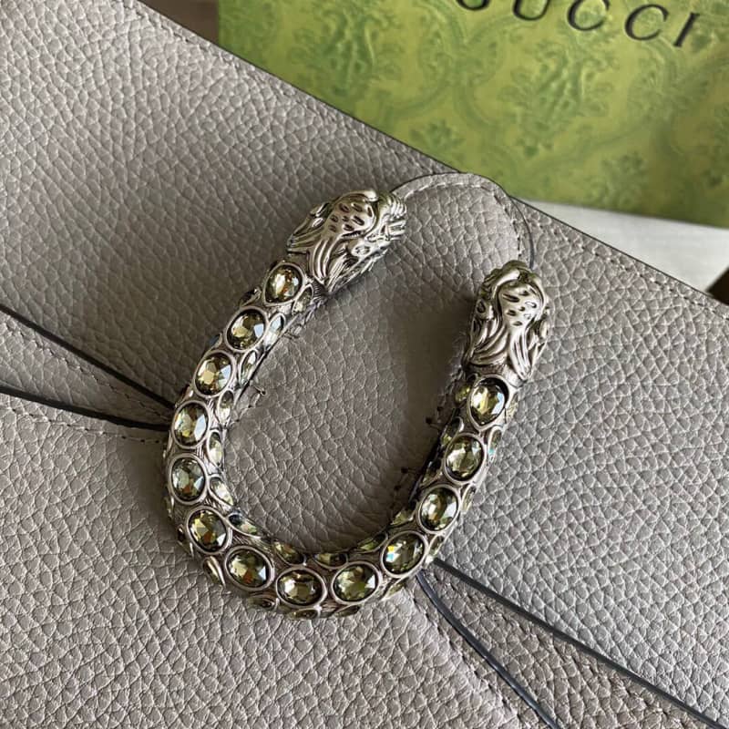 Gvc*1 GG Svp*me Dionysus Chain Replica Shoulder Bag Gray 400249