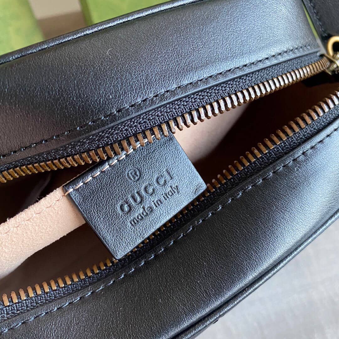 Gvc*1 GG Marmont Matelassé Mini Bag Replica Black 448065