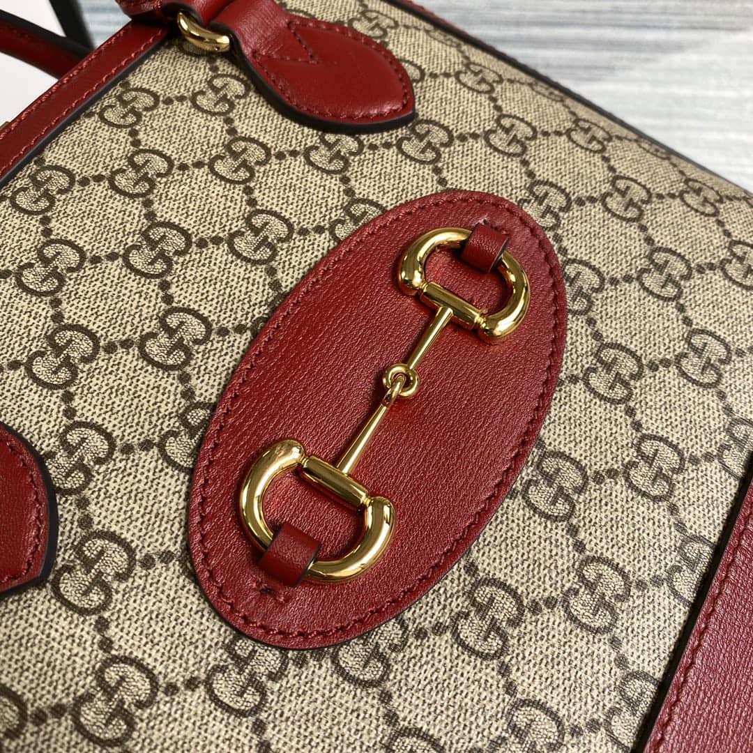 Gvc*1 1955 Horsebit Polkadot Handle Bag Replica 621220
