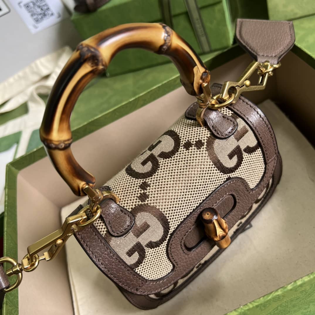 Gvc*1 Bamboo 1947 Mini Top Handle Shoulder Bag 686864 Replica