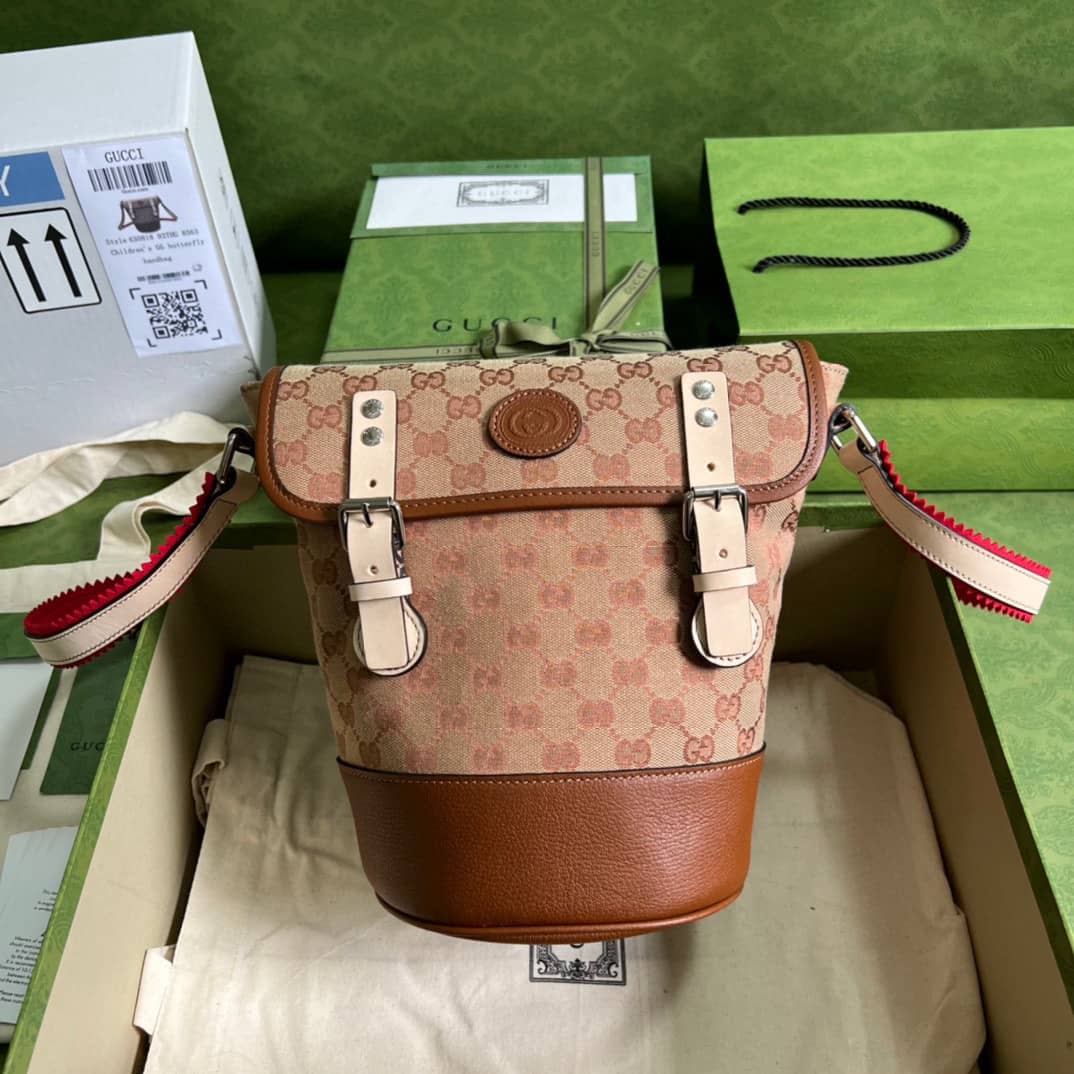 Gvc*1 GG Svp*me Canvas Bucket Bag Replica 630819