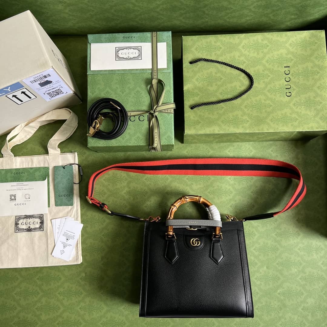 Gvc*1 Diana Small Tote Black 702721 Replica Bag