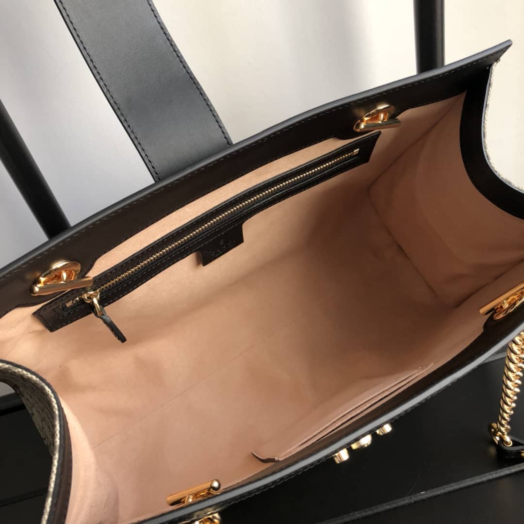 Gvc*1 Padlock Medium GG Svp*me Shoulder Bag Replica Brown Black 479197