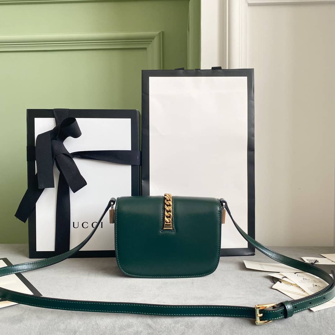 Gvc*1 Ladies Mini Sylvie Shoulder Bag Replica Green 615965