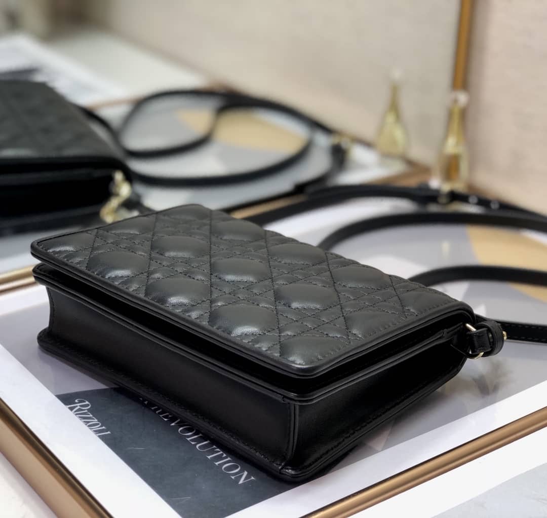 Lady D10r Dupe Cannage Calfskin Pouch