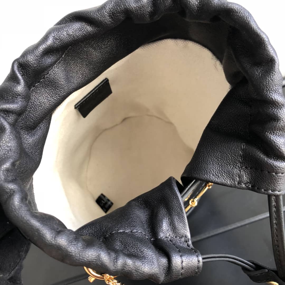 Gvc*1 Horsebit 1955 Small Bucket Bag Replica Black 637115