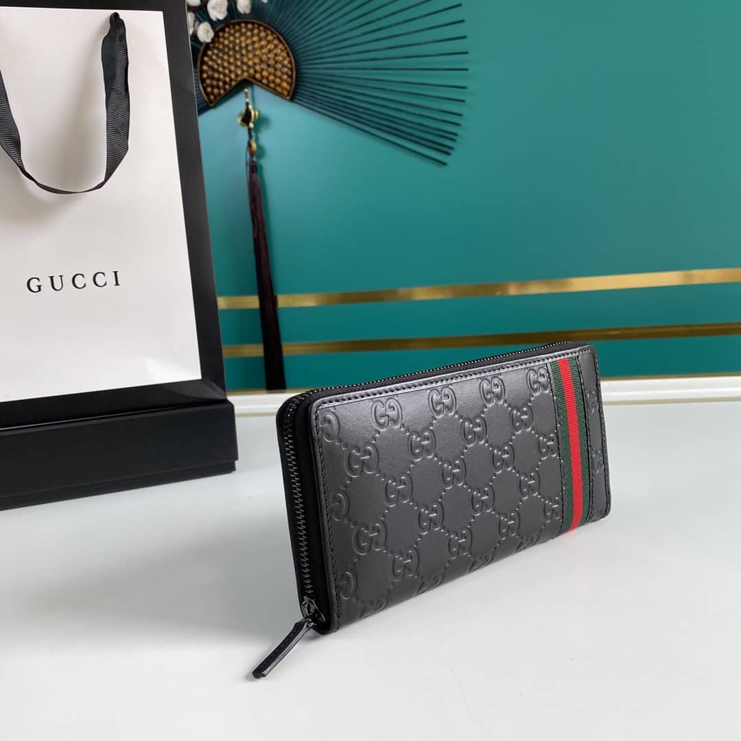 Gvc*1 GG Svp*me Web Zip Around Wallet Replica 291105