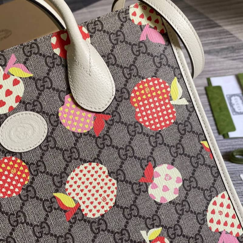 Gvc*1 Canvas GG Svp*me Small Tote Replica Gray 659983