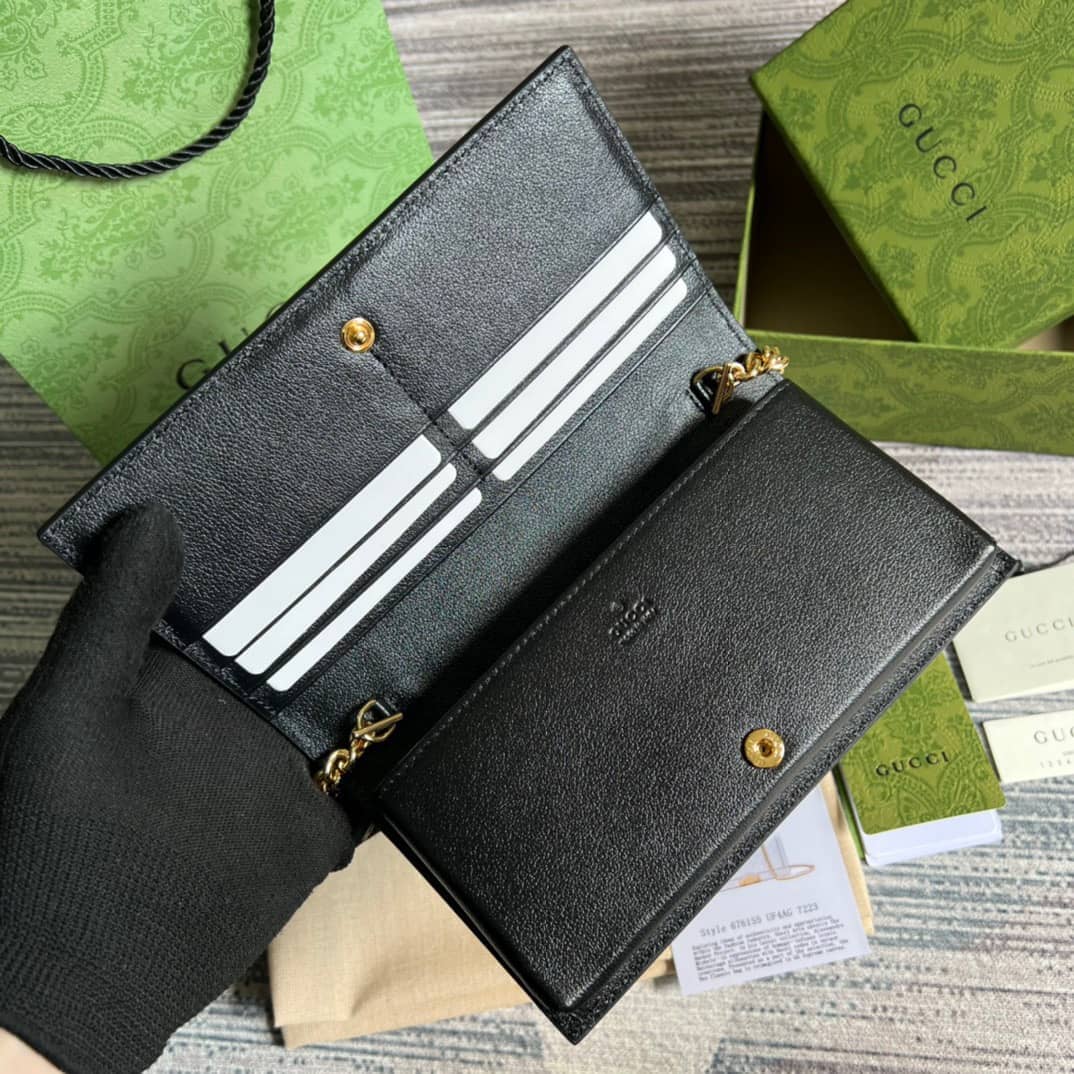 Gvc*1 GG Wallet With Chain White 676155 Replica