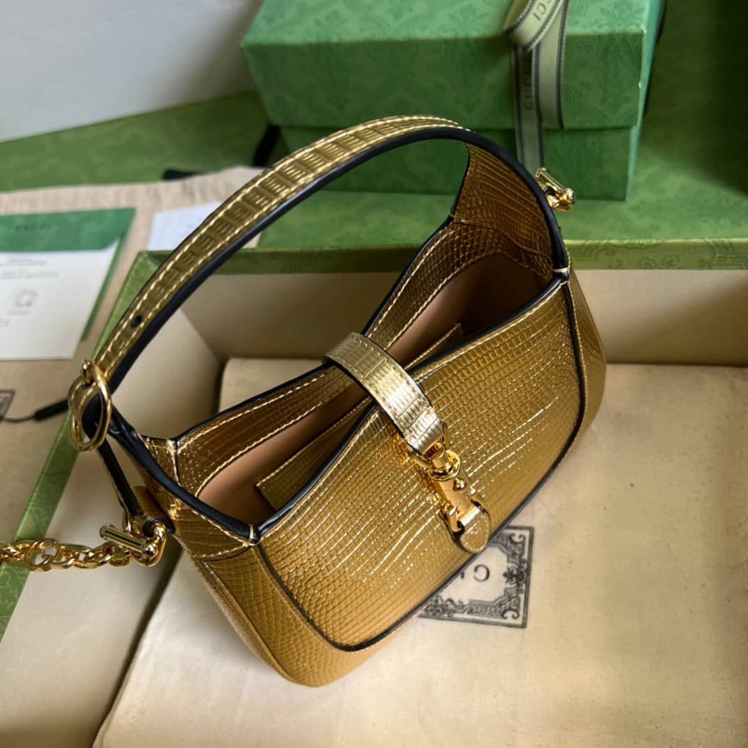Gvc*1 Jackie 1961 Mini Shoulder Bag Gold Leather 675799 Replica