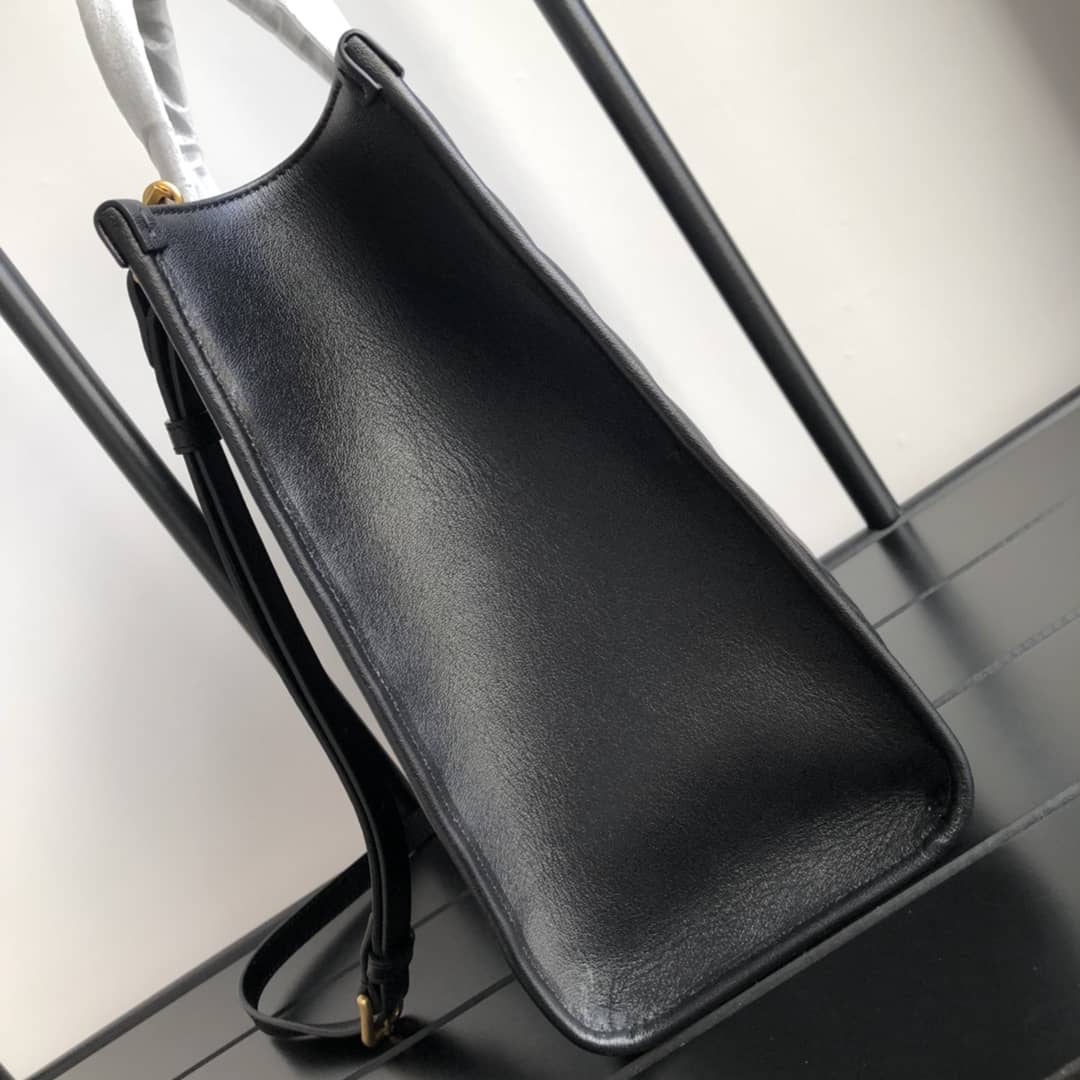 Gvc*1 GG Marmont Medium Matelasse Leather Tote Replica Black 627332