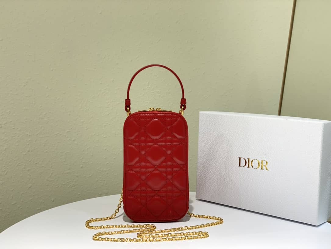 Lady D10r Dupe Lambskin 18CM Phone Holder