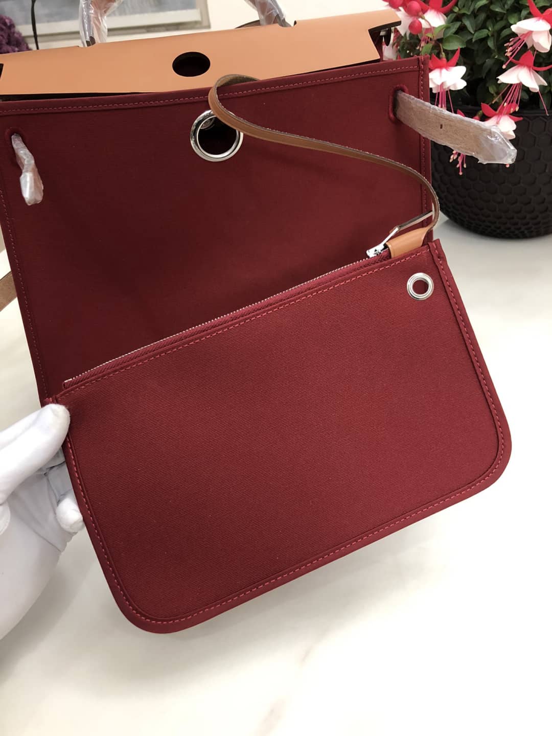 H**me5 Bag Replica 31 Canvas Leather HerBag