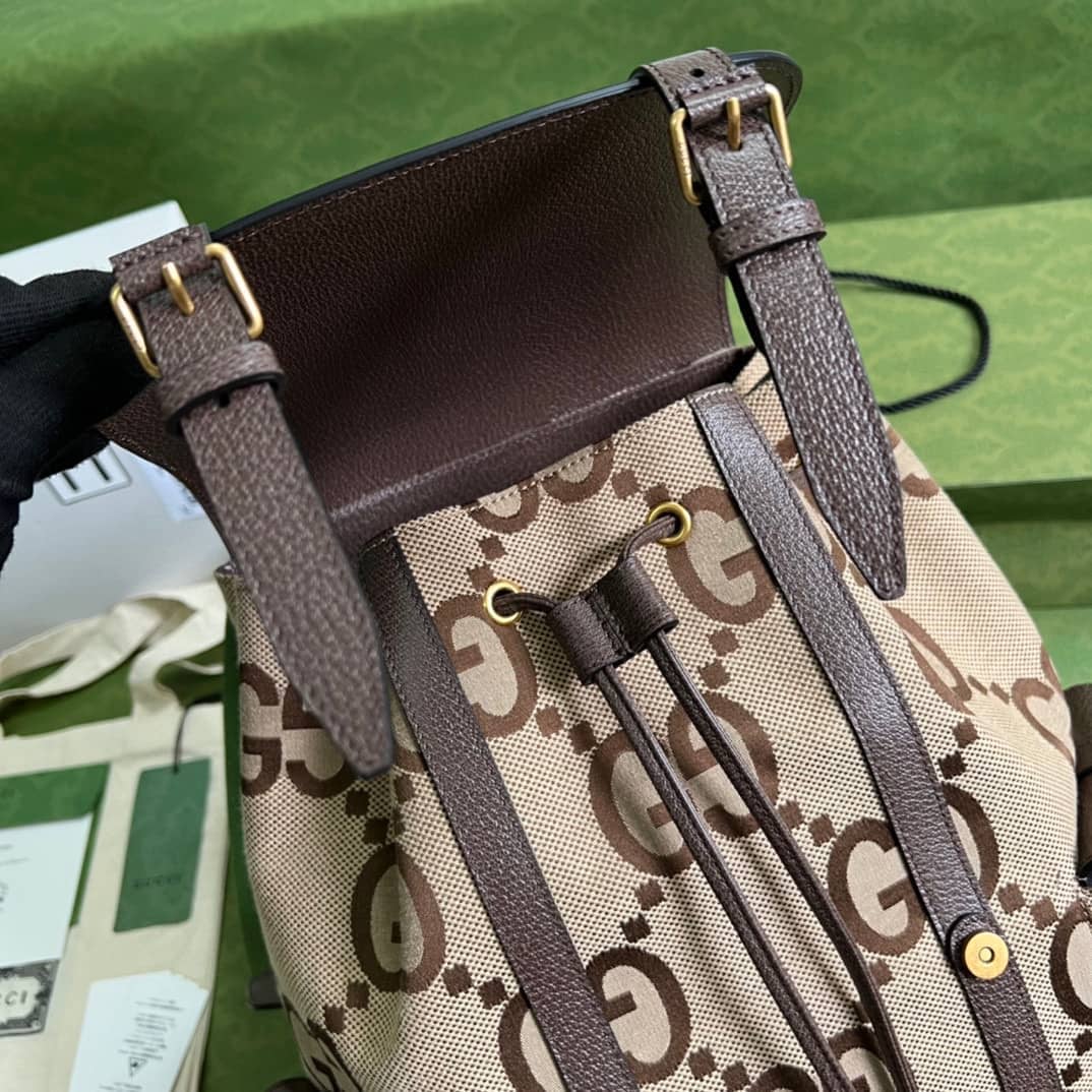 Gvc*1 Jumbo GG Canvas Leather Brown 678829 Replica Backpack