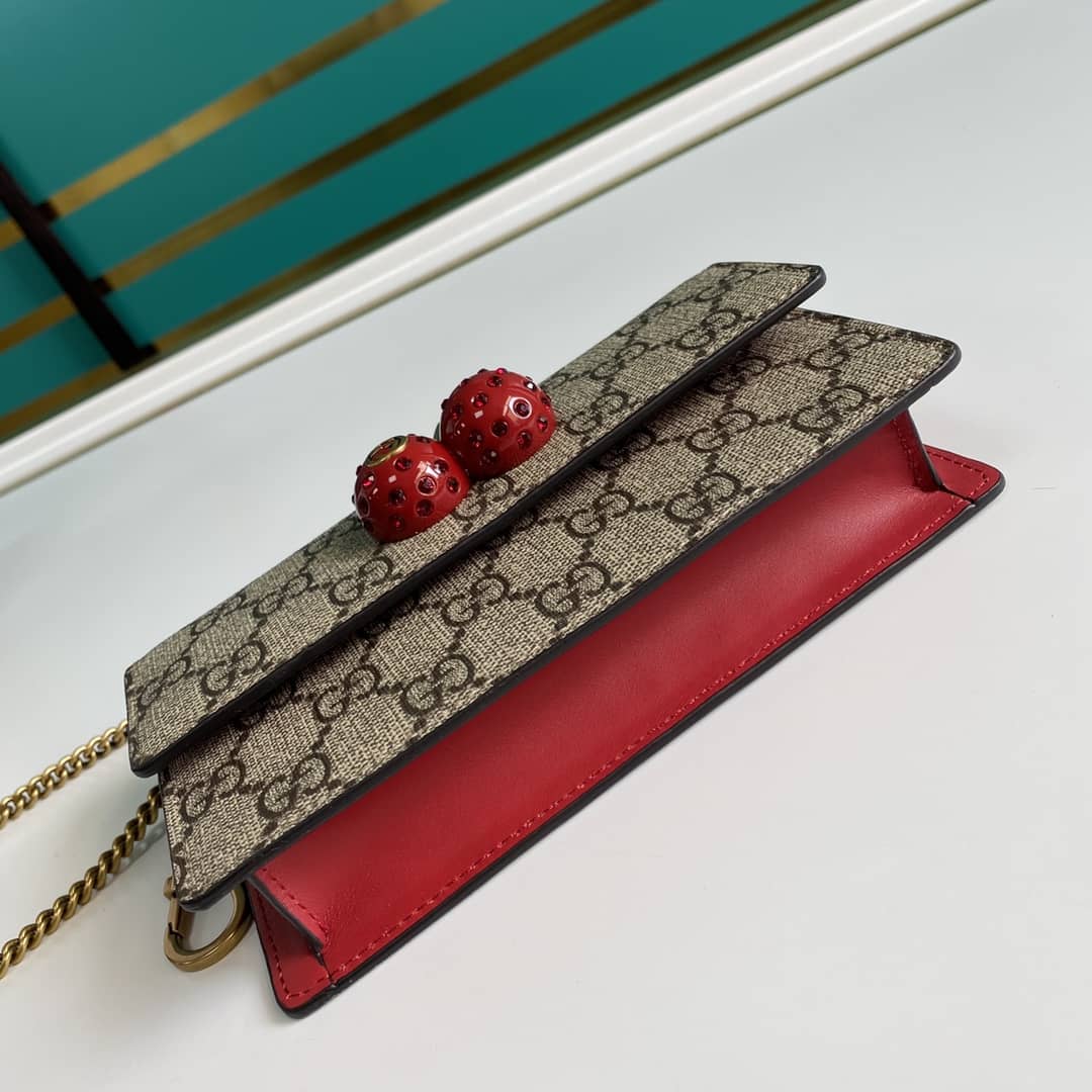Gvc*1 Svp*me GG Mini Bag With Cherries Replica 481291