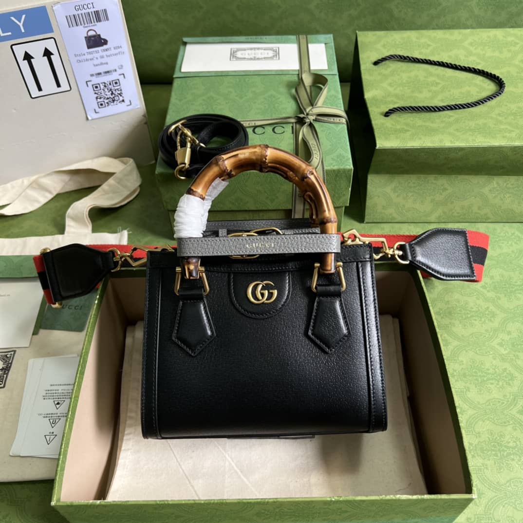 Gvc*1 Diana Mini Tote Black 702732 Replica Bag