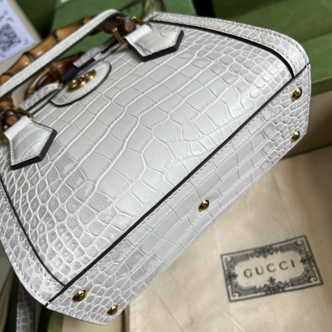Gvc*1 Diana Mini White Replica Tote Bag 655661