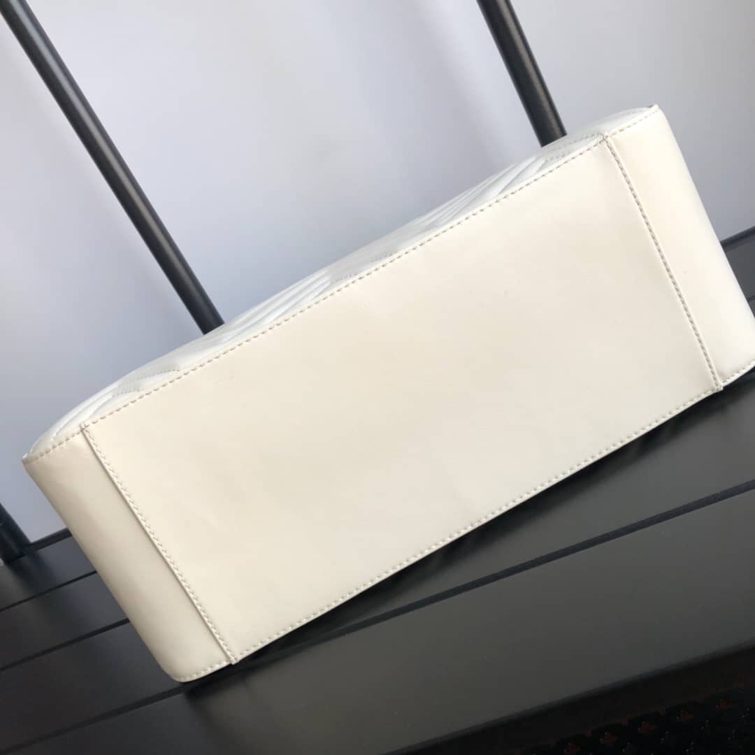 Gvc*1 GG Marmont Chain Shoulder Bag Replica White 453569