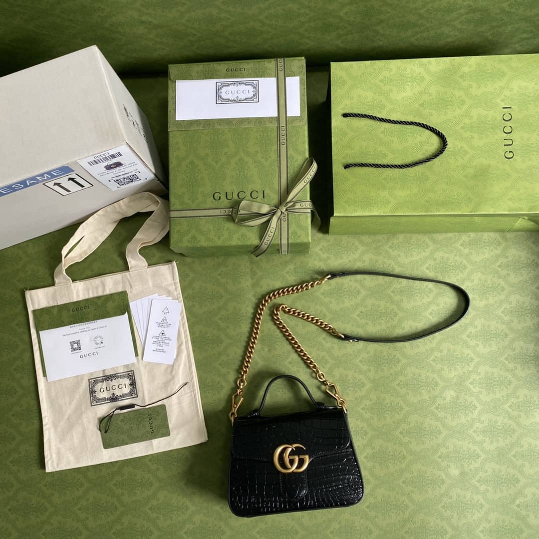 Gvc*1 Marmont GG Mini Top Handle Bag Replica 547260
