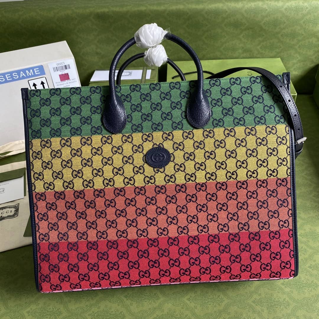 Gvc*1 GG Multicolor Large Tote Replica 659980