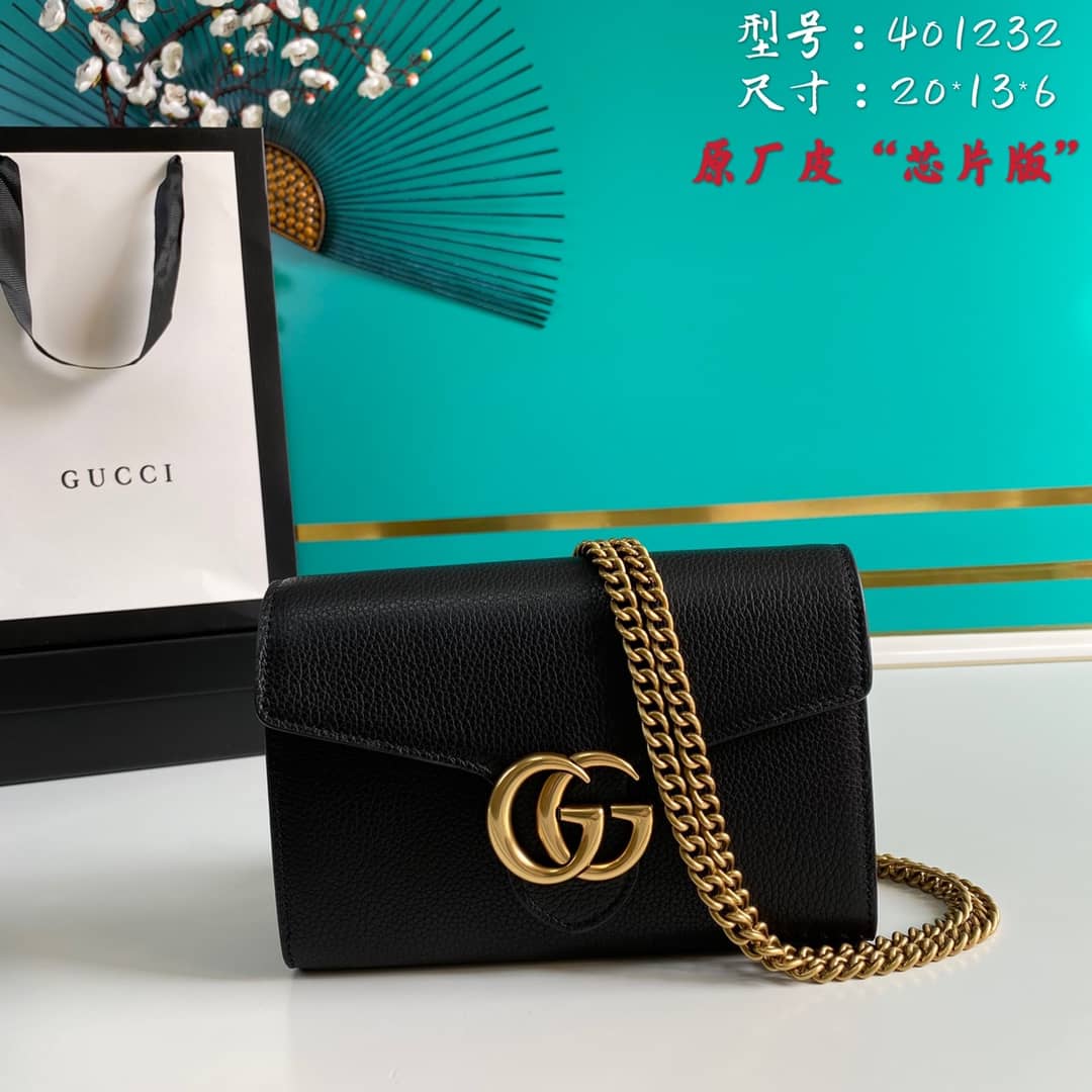 Gvc*1 GG Marmont Shoulder Bag Chain Wallet Replica 401232