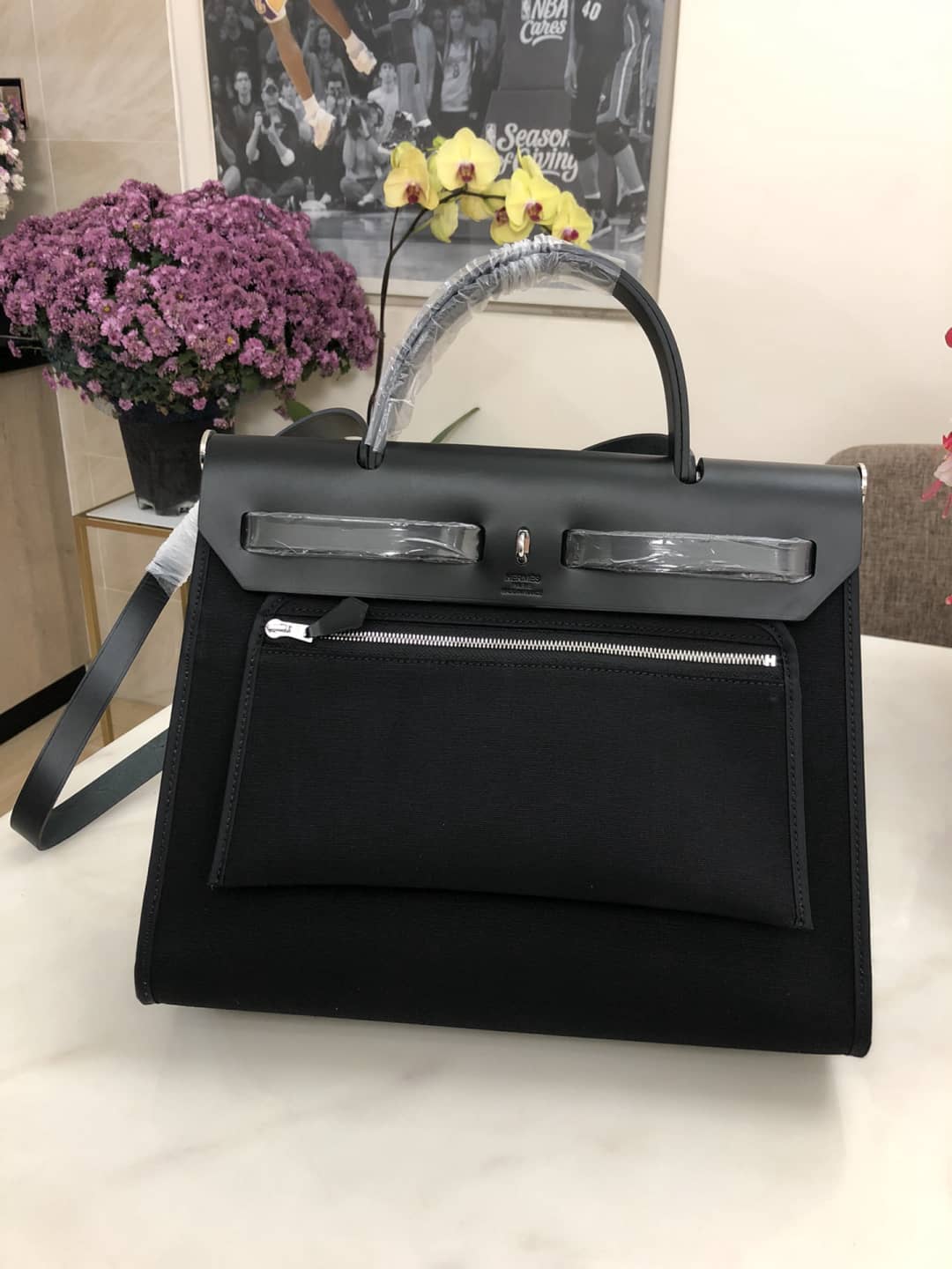 H**me5 Bag Replica 31 Canvas Leather HerBag