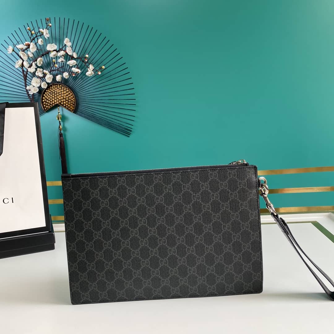 Gvc*1 GG Svp*me PVC Clutch Black Replica 433666
