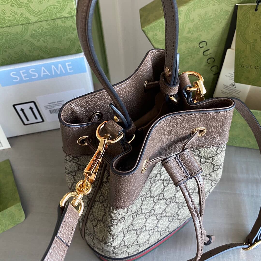 Gvc*1 Ophidia GG Flora Pattern Small Bucket Bag Replica 550621