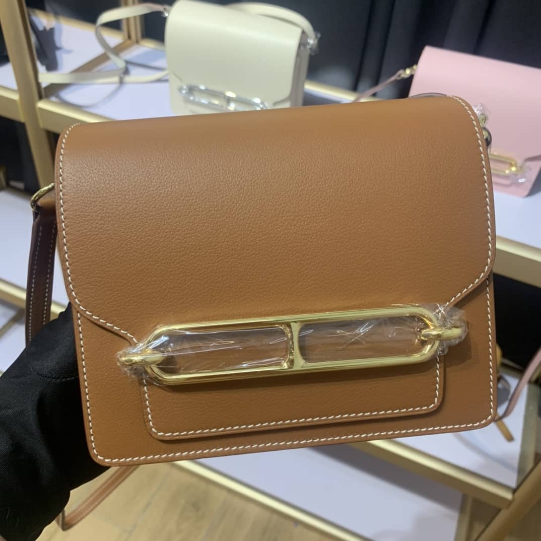 H**me5 Roulis Mini Sac Evercolor Calfskin Leather Crossbody Bag