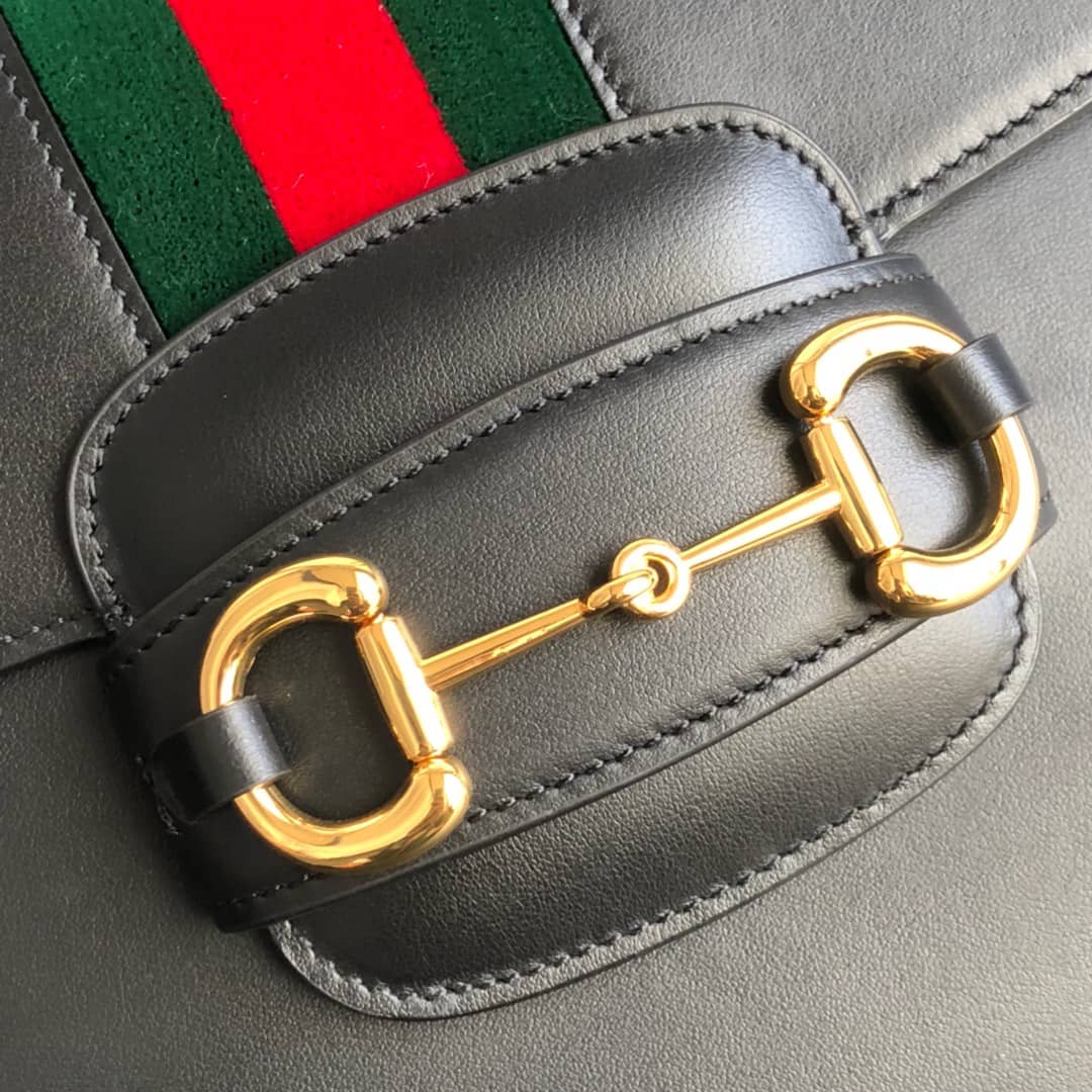 Gvc*1 Horsebit 1955 Shoulder Bag Replica Black 602204