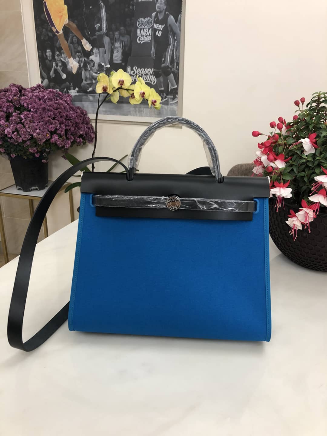 H**me5 Bag Replica 31 Canvas Leather HerBag