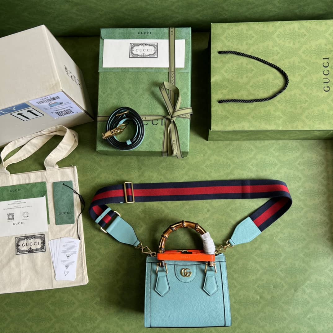 Gvc*1 Diana Mini Tote Blue 702732 Replica Bag