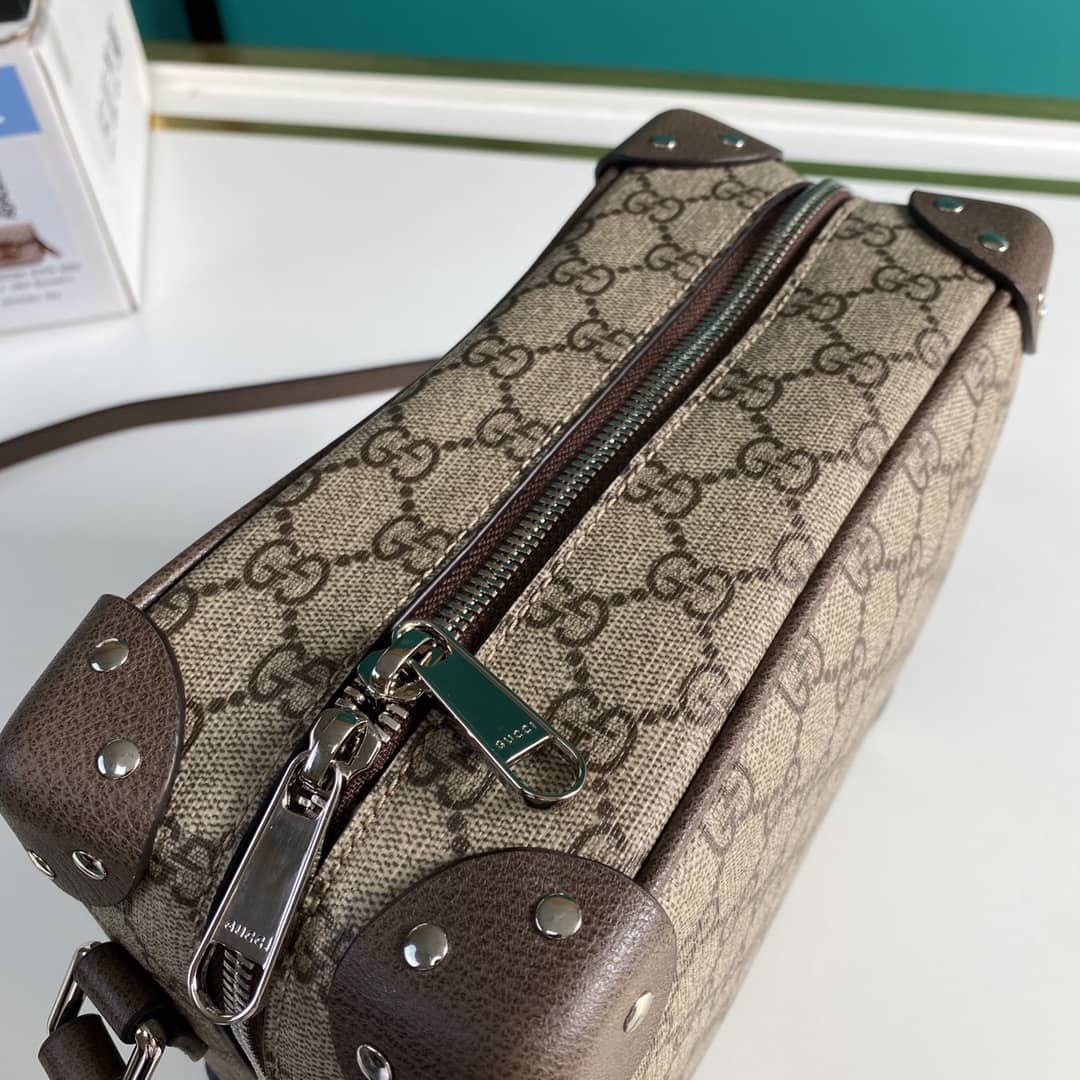 Gvc*1 Svp*me GG Leather Square Shoulder Bag Replica 626363
