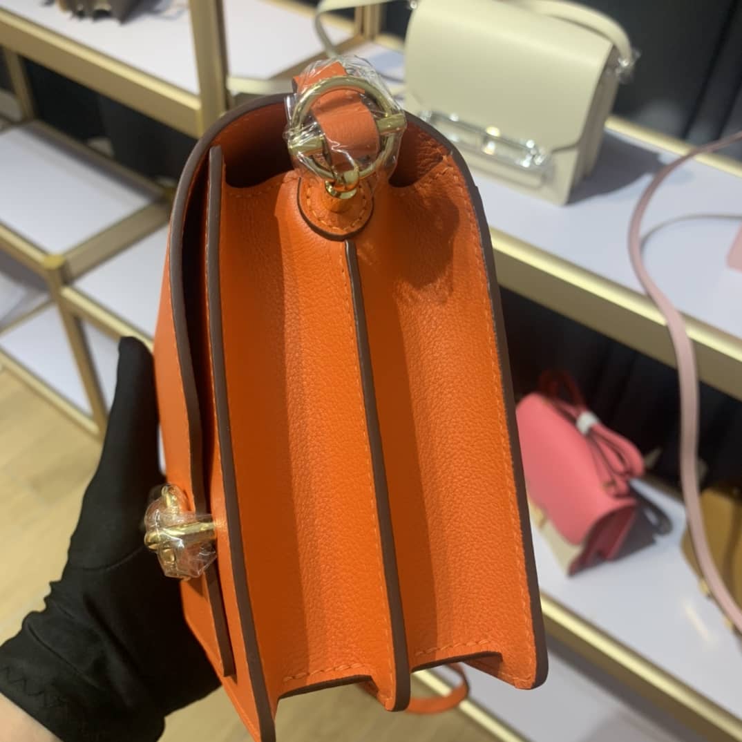 H**me5 Roulis Mini Sac Evercolor Calfskin Leather Crossbody Bag