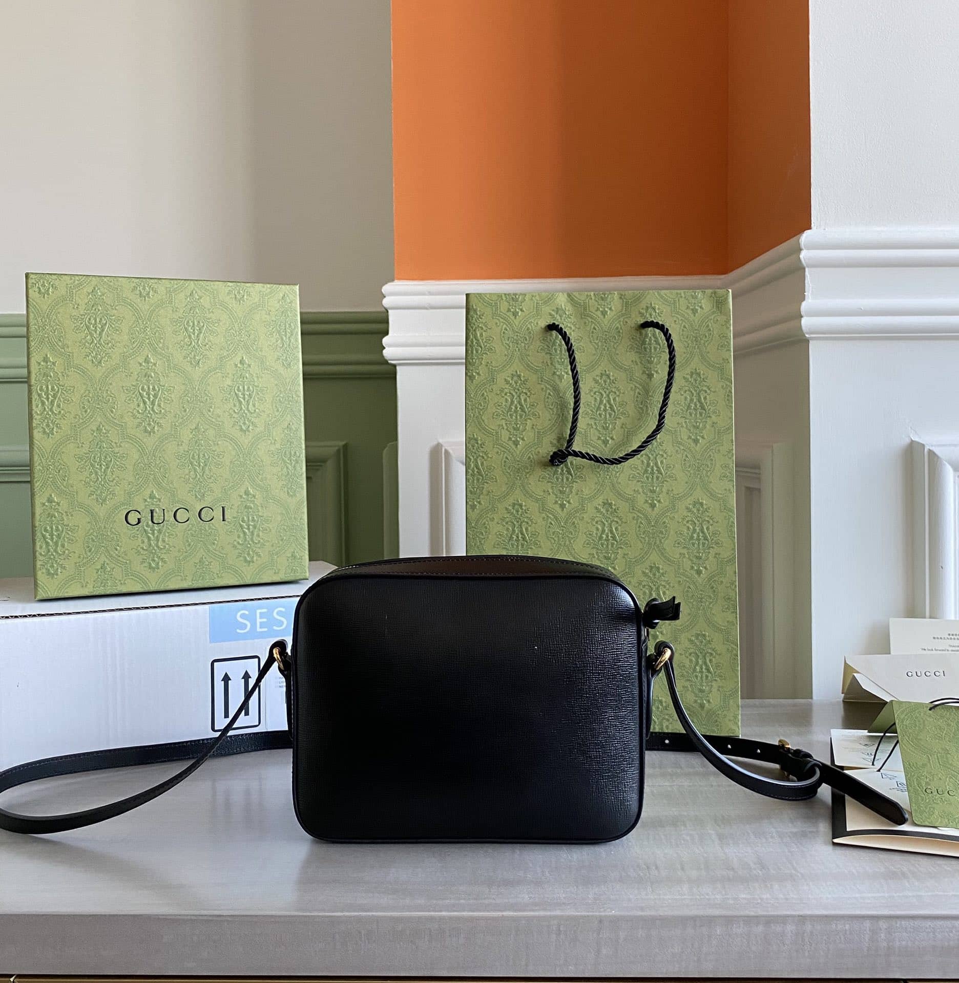 Gvc*1 Horsebit 1955 GG Crossbody Bag Replica Black 645454