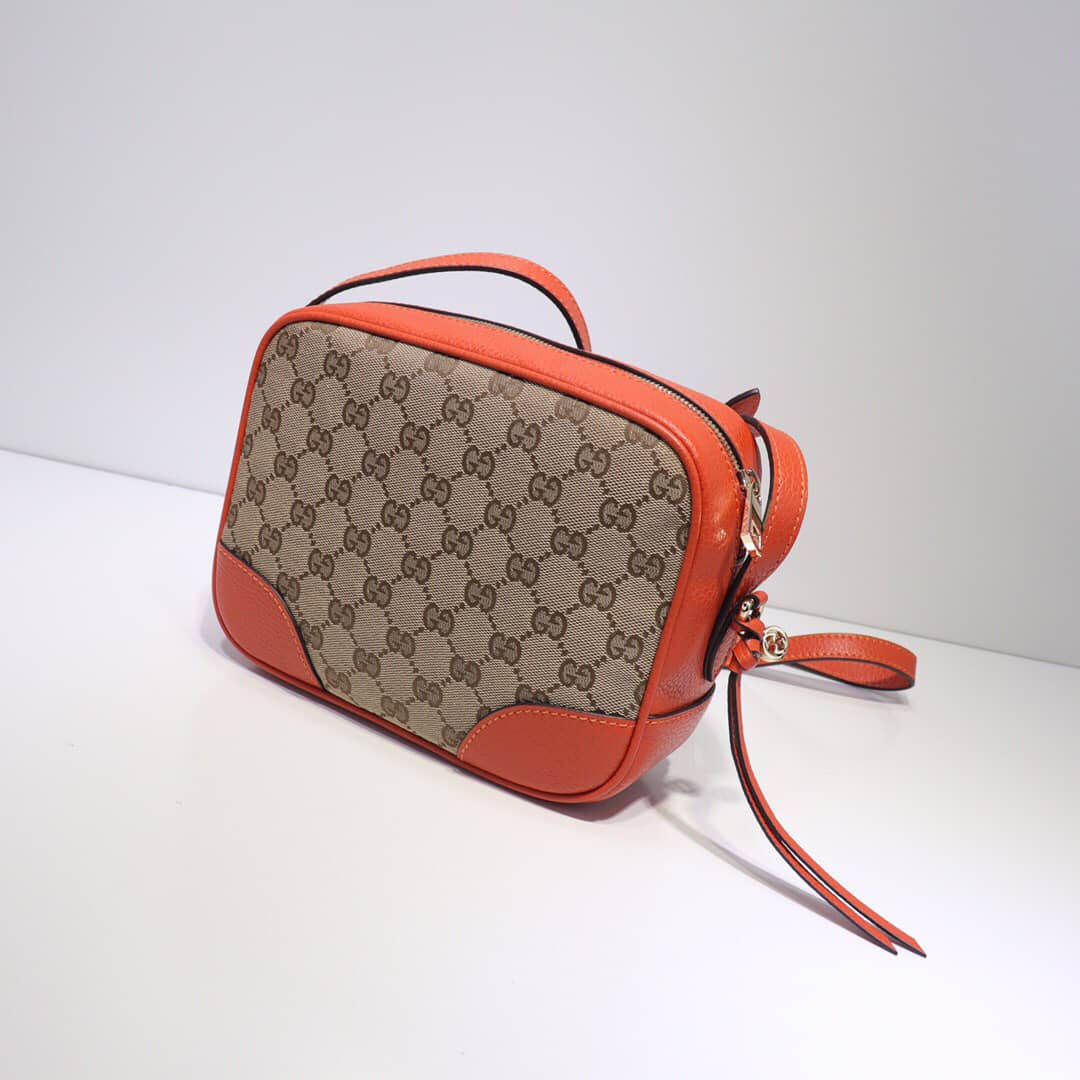 Gvc*1 GG Canvas Messenger Bag Replica Orange 449172