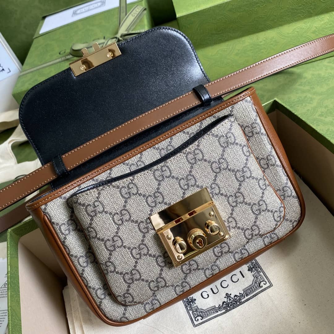 Gvc*1 Svp*me GG Padlock Canvas Mini Bag Replica 658487