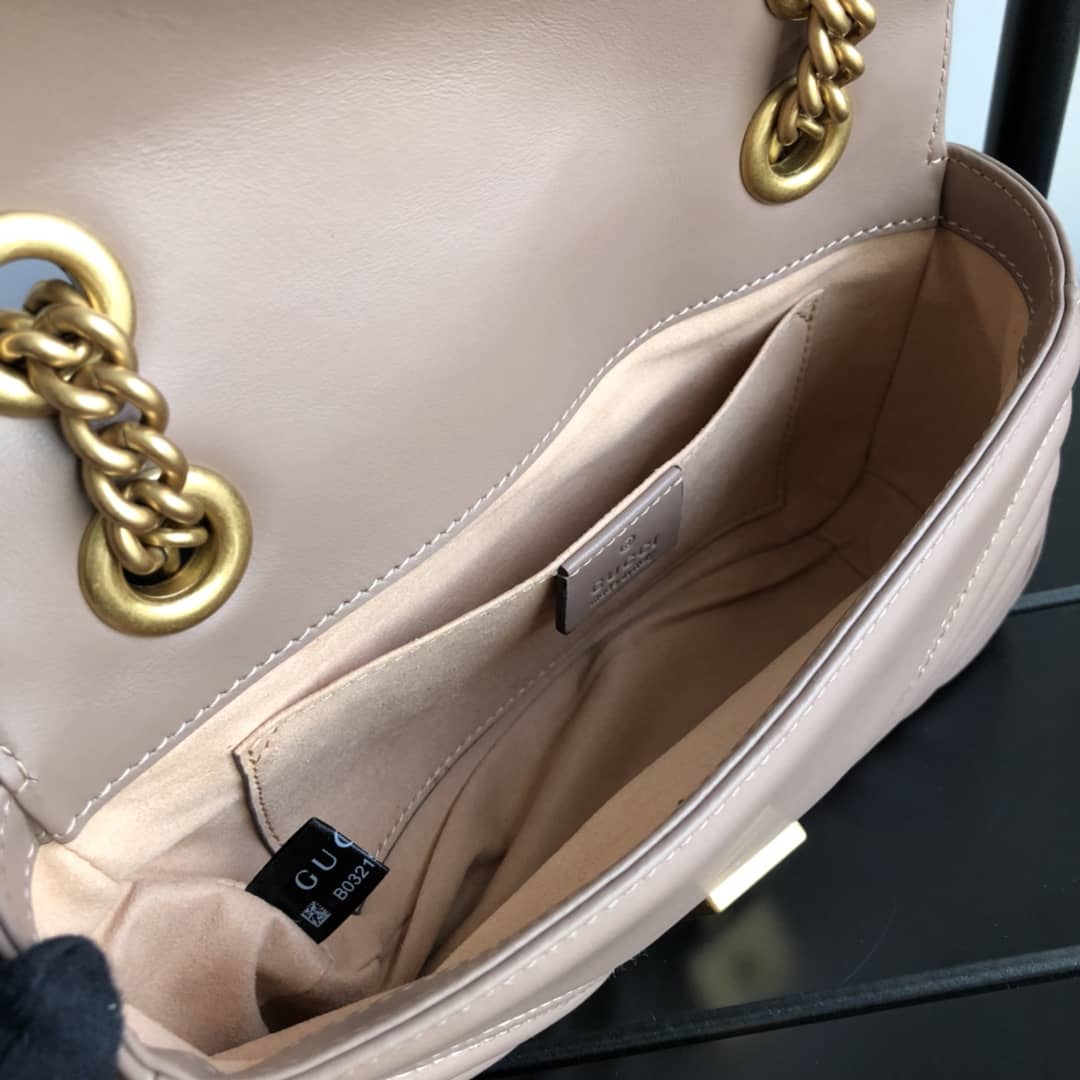 Gvc*1 GG Marmont Mini Matelasse Shoulder Bag Replica Khaki 446744