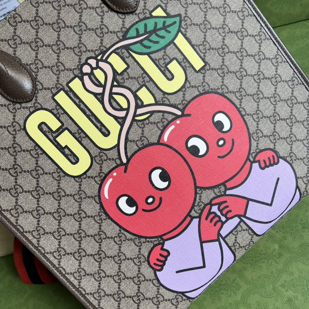 Gvc*1 Cherry Print Medium Tote 703264 Replica Bag