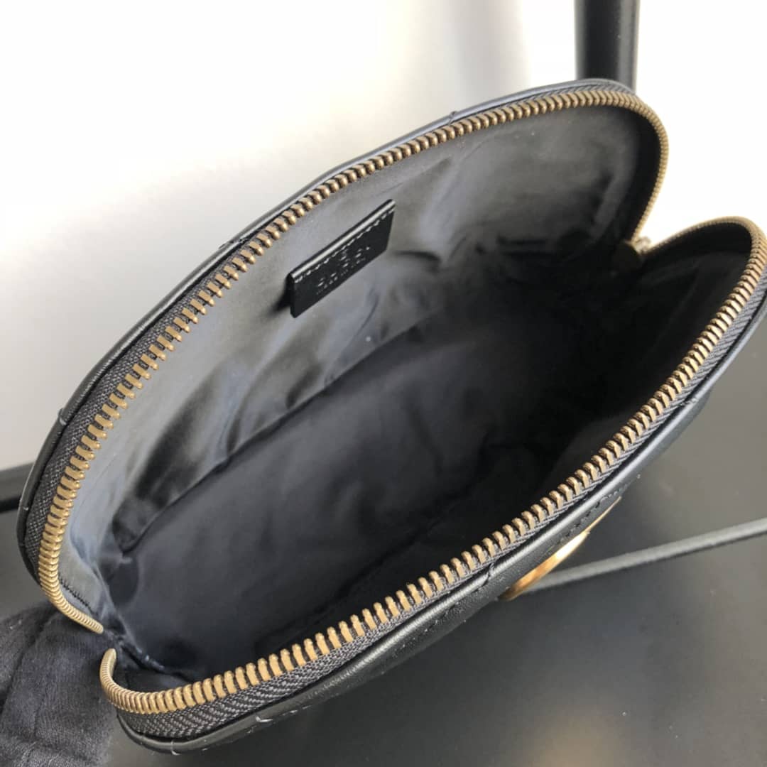 Gvc*1 GG Marmont Quilted Vanity Bag Replica Black 625690