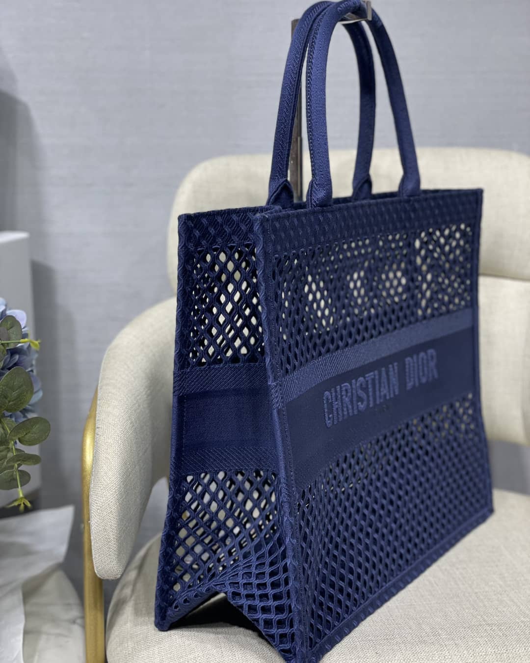 Chr1st1an D10r Mesh Book Tote Bag