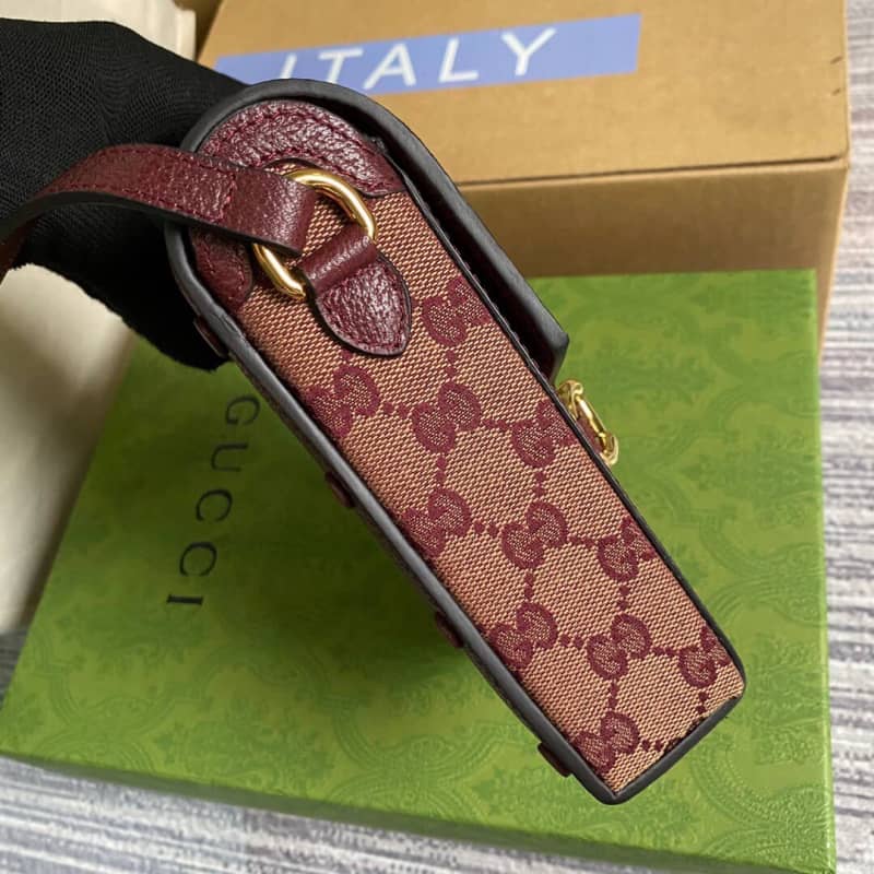 Gvc*1 Horsebit 1955 Mini Bag Replica Red 625615