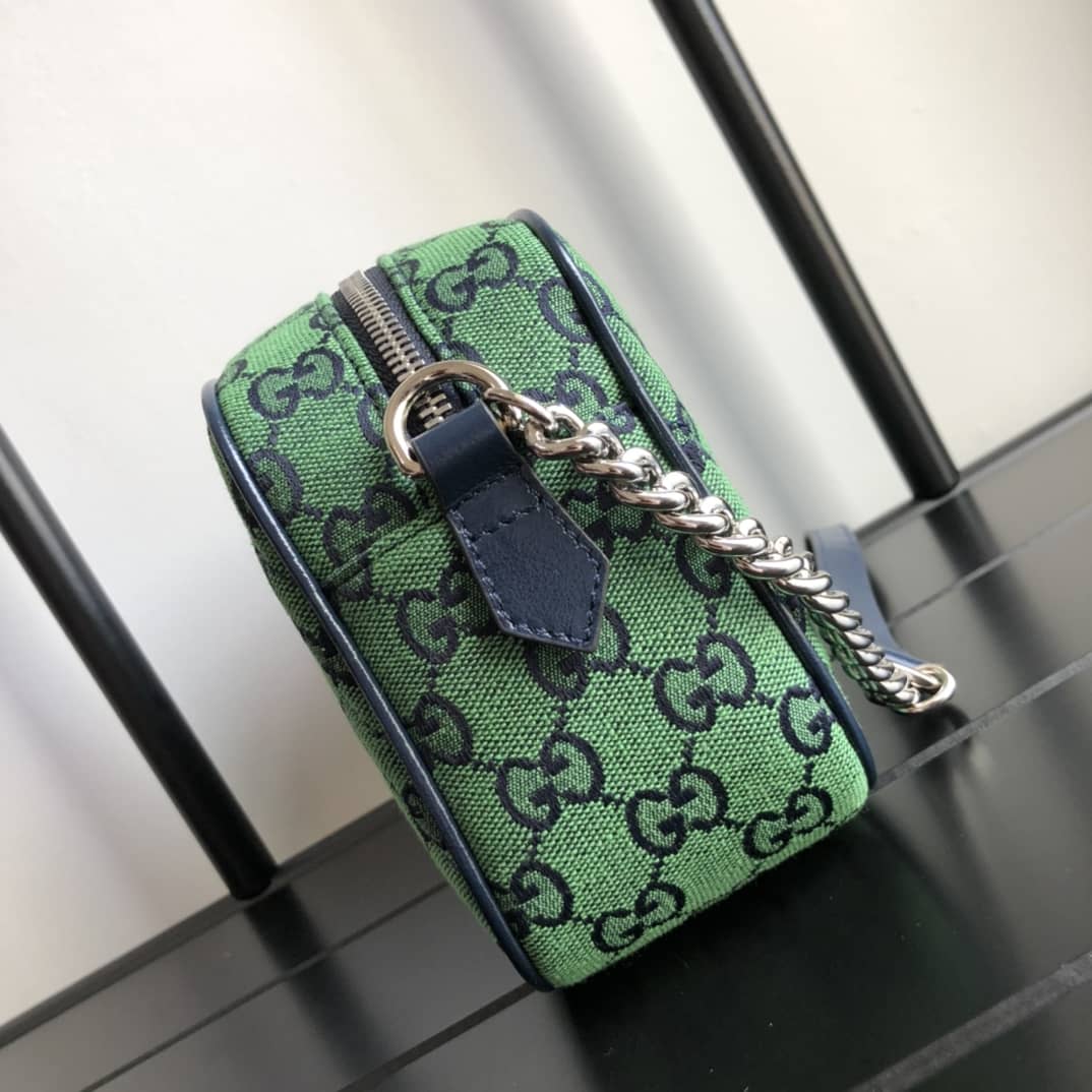 Gvc*1 Handbag Dupes GG Marmont Small Shoulder Handbag Camera Bag Replica Green 447632