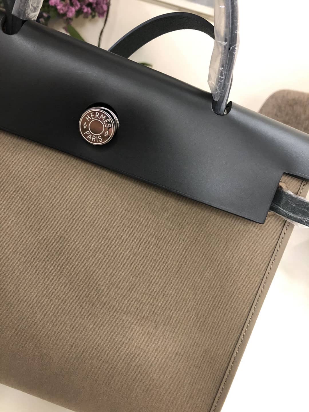 H**me5 Bag Replica 31 Canvas Leather HerBag