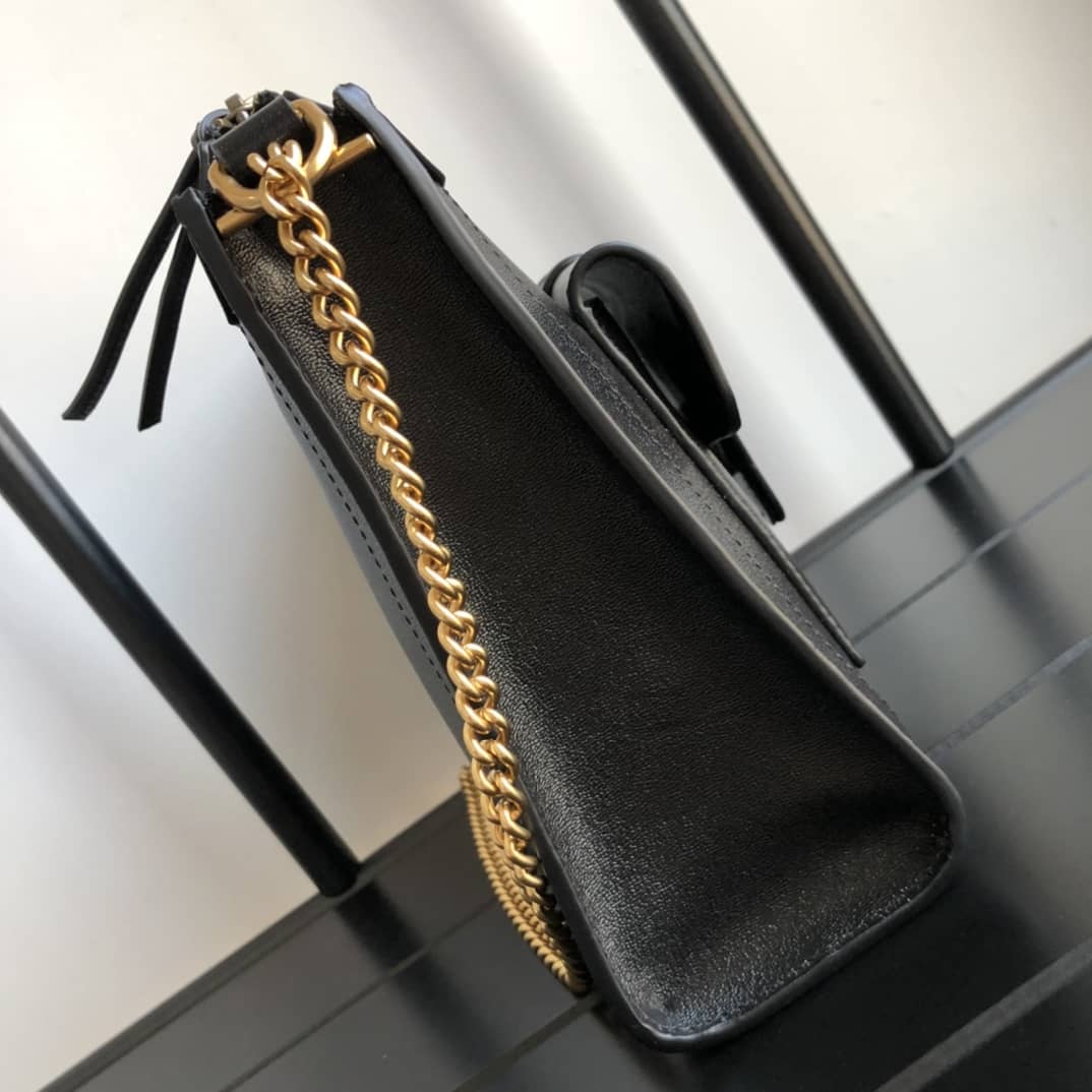 Gvc*1 Small Shoulder Bag With Double G Replica Black 648999