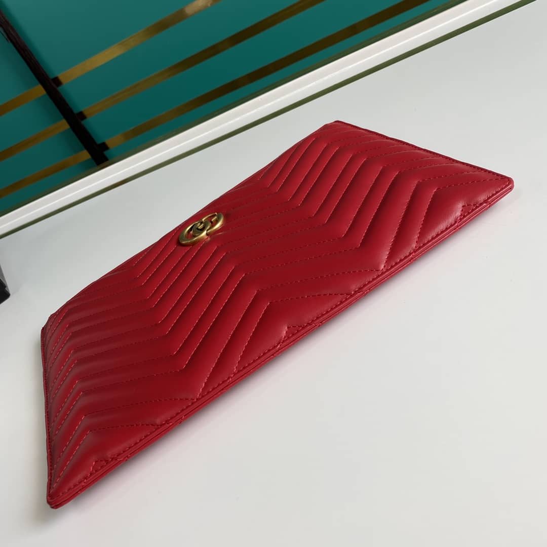 Gvc*1 GG Marmont Leather Clutch Replica 476440