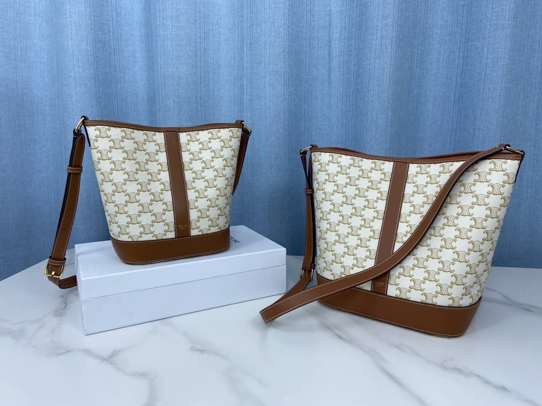 Ce1i*e Triomphe Bag Dupe Canvas Replica Bucket Bag