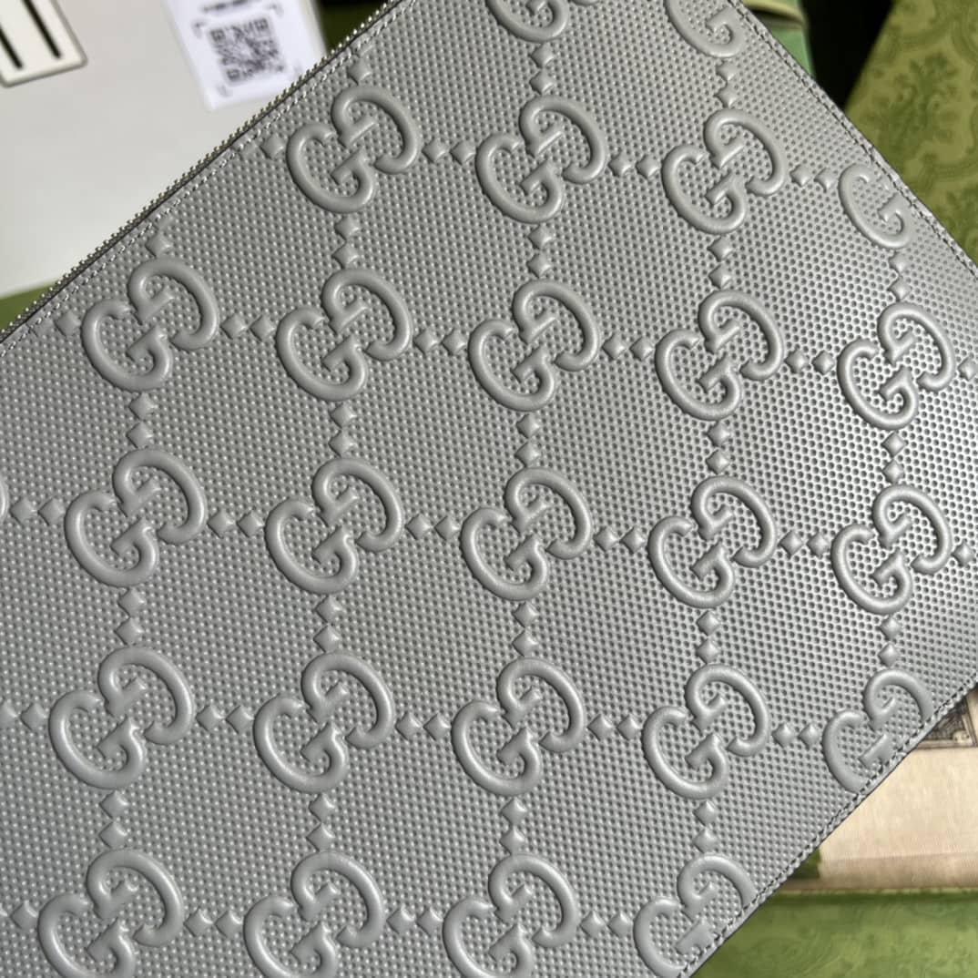 Gvc*1 Mens GG Embossed Pouch 625569 Replica Clutch