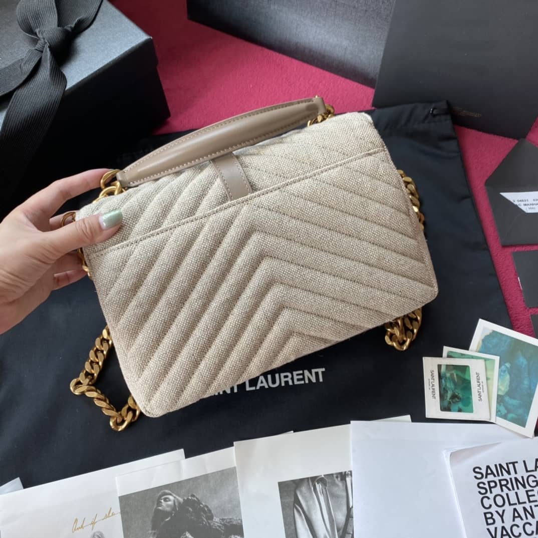 Y51 Dupes Bags Sa1nt Lau*nt Y51 Quilted Monogram College Shoulder Bag